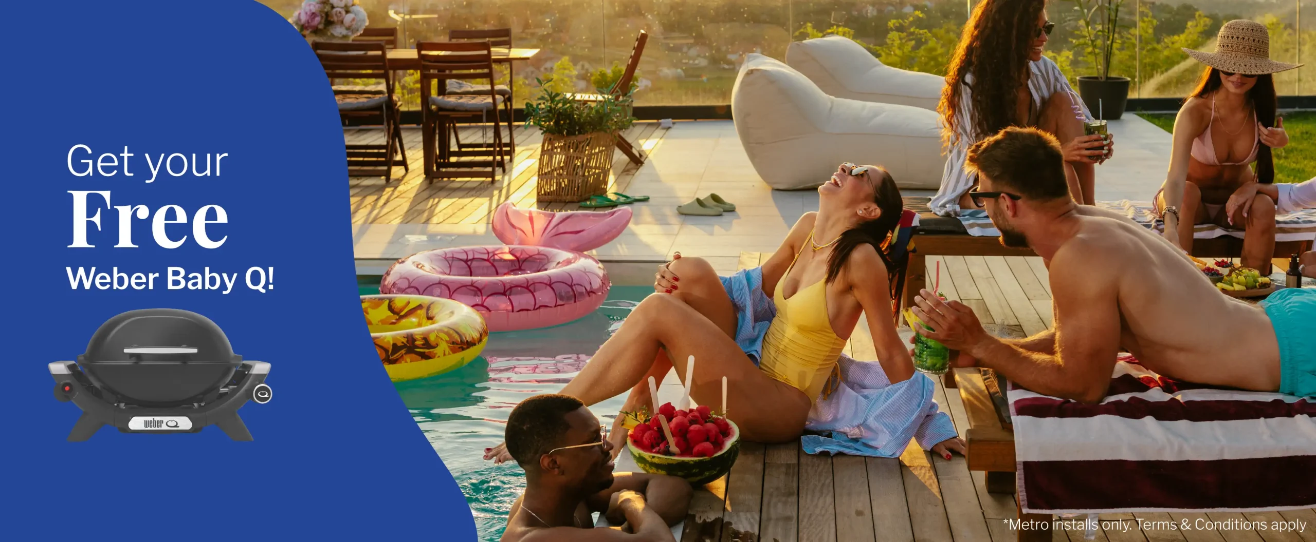 Free Weber Baby Q with every new Buccaneer pool purchased 15 to 31 October 2026