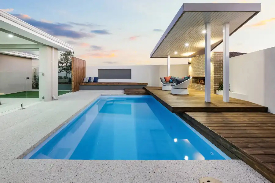 Buccaneer fibreglass pool installed in a Perth backyard