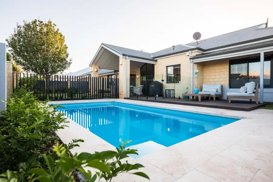 Smooth, glossy finish of a Buccaneer fibreglass swimming pool
