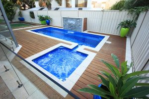 Florentina Inground Fibreglass Medium Swimming Pool - 6.5m x 2.5m | Colour : Sterling with Apollo Spillway Spa