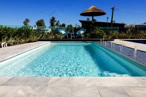 "Revello" Inground Fibreglass Medium Swimming Pool - 6.8m x 3.33m | Pool Colour : Sky Blue